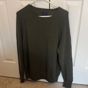 J. Crew Men's Forest Green Crewneck Sweater